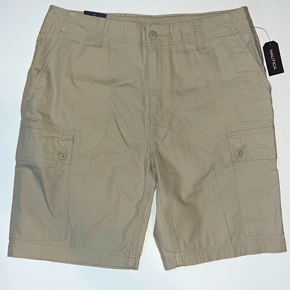 Nautica Cargo Shorts Size 34 Waist Color: It’s True Stone NWT